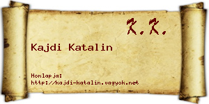 Kajdi Katalin névjegykártya